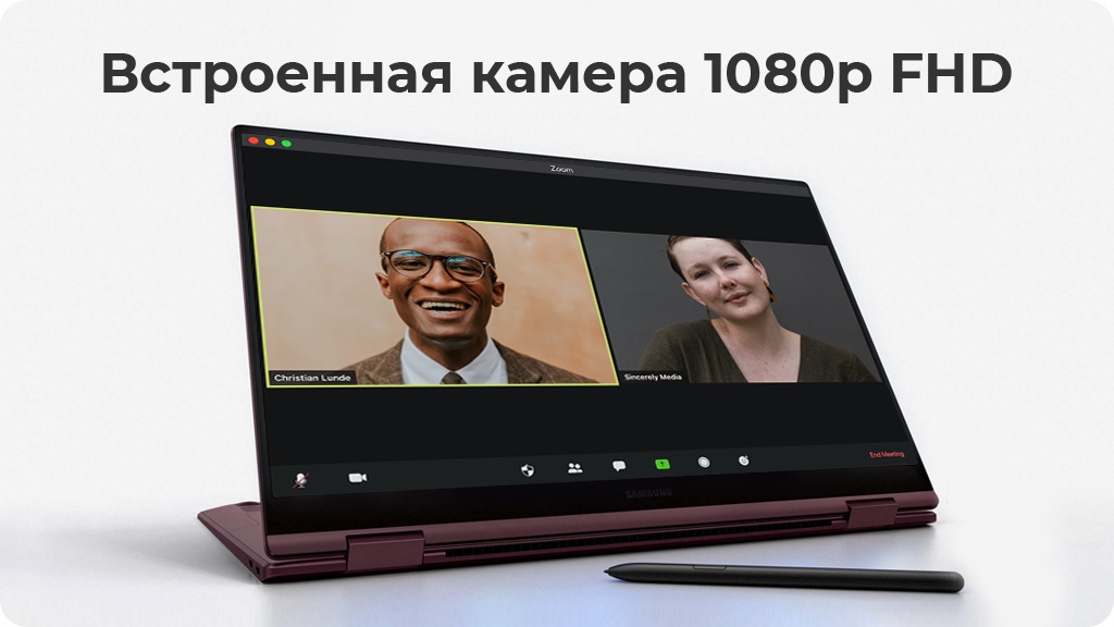 Ноутбук Samsung Galaxy Book2 Pro 360 15 (15.6, i7, Intel Iris Xe Graphics,16ГБ/1ТБ ) Розовый