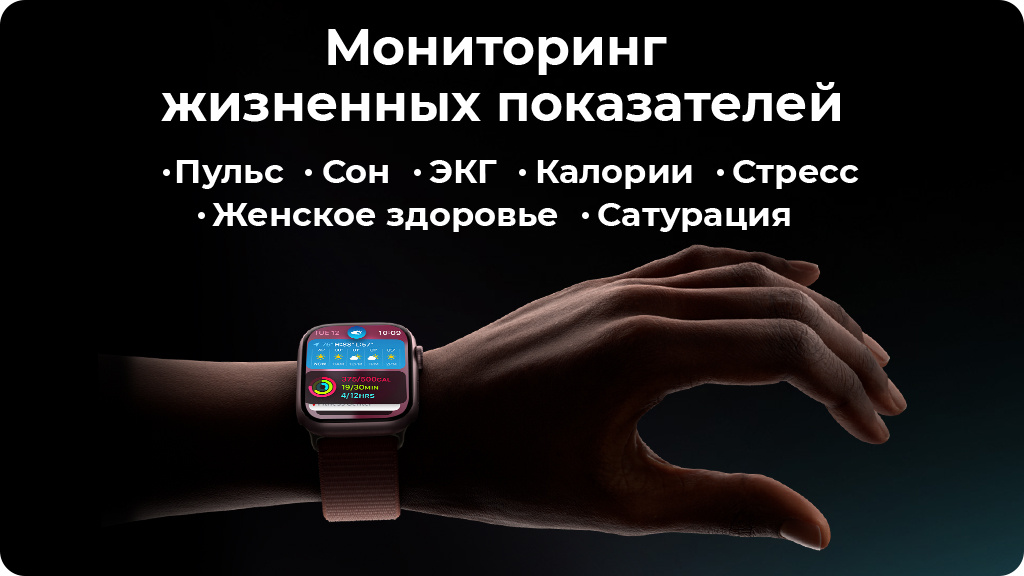 Умные часы Apple Watch Series 9 41 мм GPS+Cellular Aluminium Case Sport Band Серебристый