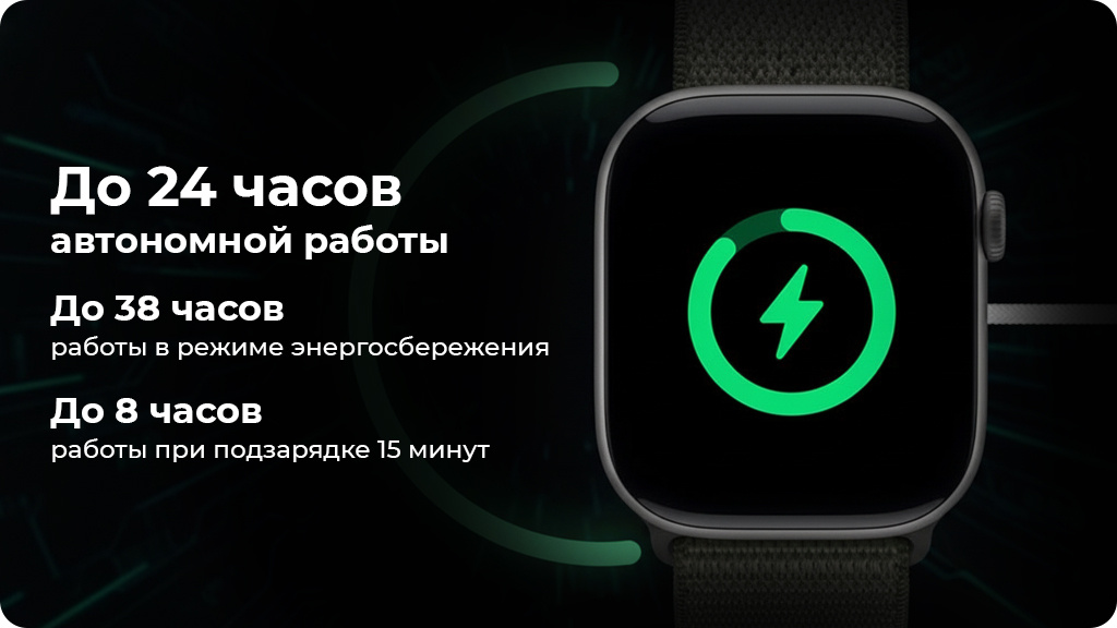Умные часы Apple Watch Series 11 42 мм Jet Black Aluminium Case with Sport Band Black S/M