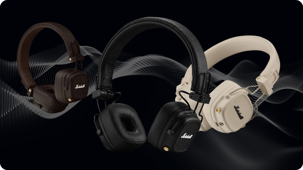 Беспроводные наушники Marshall Major V коричневые
