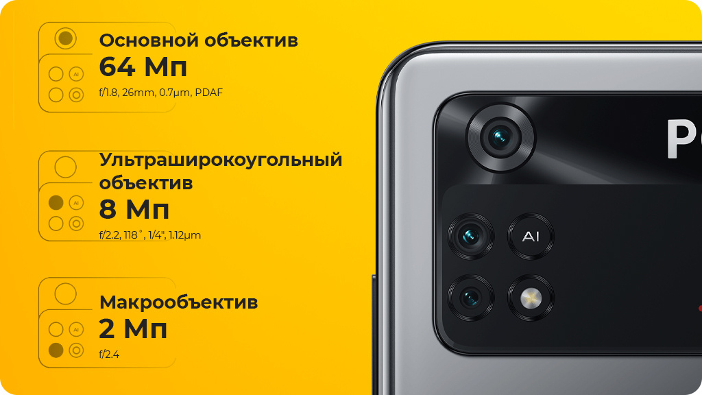 Xiaomi Poco M4 Pro 4G 8/256Gb (NFC) желтый POCO Global Version