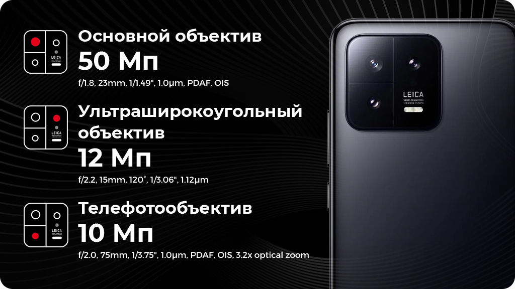 Xiaomi 13 12/256Gb Черный Global