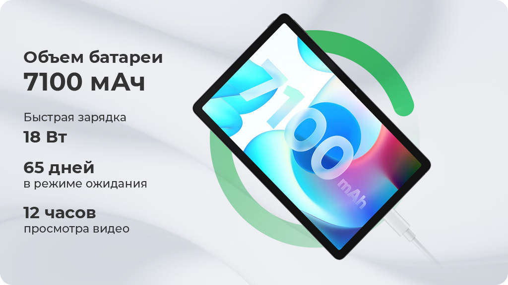 Планшет Realme Pad 6 ГБ/128 ГБ, Wi-Fi + Cellular, серый