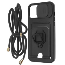 Силиконовый чехол Multi Function 4 в 1 для iPhone 14 Pro 6.1" Черный